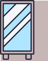 A cabinet with a window on it vector