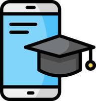Mobile app development for education vector