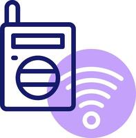 A radio and a wifi symbol vector