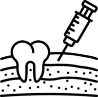 Tooth and injection illustration vector