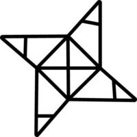 A star with four lines on it vector