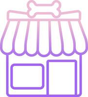 A dog bone icon on a purple and pink background vector