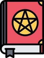 A book with a pentagram on it vector
