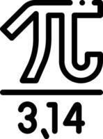 The pi symbol is shown in black and white vector