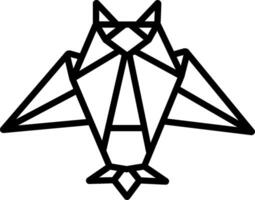 A black and white drawing of a bird with a geometric pattern vector