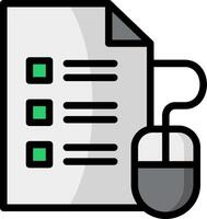 A mouse and a document with check marks vector