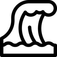 A black and white wave icon on a white background vector