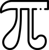Pi symbol, a black and white image of a pi symbol vector