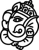 An elephant head with a crown on it vector