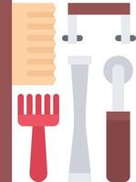 A set of tools that includes a comb, comb, brush, comb, comb, comb, vector
