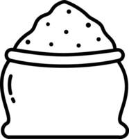 Salt in a bag icon vector