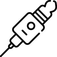 A black and white icon of a plug vector
