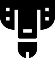 A black and white image of a head with a large nose vector