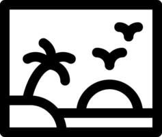 A black and white image of a palm tree and a bird vector
