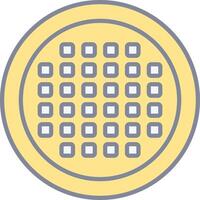 A yellow and gray square grid on a white background vector