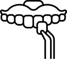 A toothbrush with a toothbrush in the middle vector