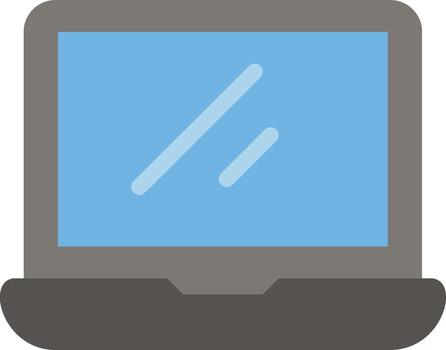 un ordenador portátil computadora con un azul antecedentes vector