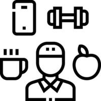 A man with a cup of coffee, a phone and a cup of tea vector