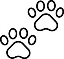 Two paw prints on a white background vector