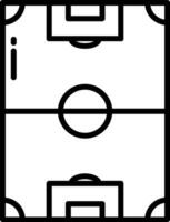Soccer field outline vector
