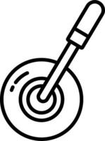 A black and white drawing of a spoon vector