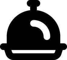 A black and white cloche with a lid vector
