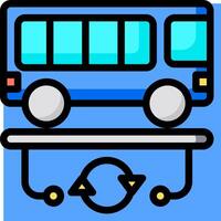 A bus is on top of a platform vector