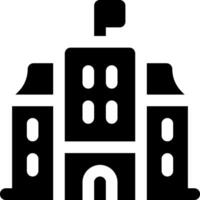 A black and white image of a building vector