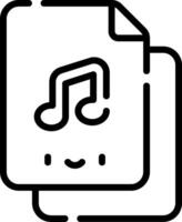 A music note icon with a smiley face vector