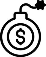 A bomb with a dollar sign on it vector