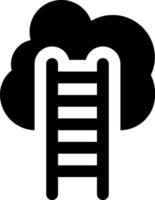 A ladder going up to a cloud with a ladder on top vector