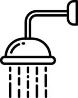 A shower head with water running out of it vector