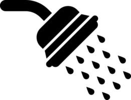 A shower head with water drops on it vector
