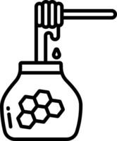 Honey jar with honey and a spoon vector