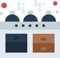 A kitchen with three bottles and a drawer vector