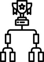 A black and white icon of a trophy vector