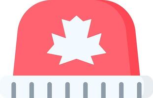 A red hat with a maple leaf on it vector