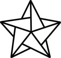 A star with a pentagon shape in the middle vector