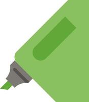 A green pen with a green tip and a green cap vector