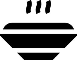 A black and white image of a bowl of food vector