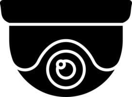 A black and white image of a surveillance camera vector