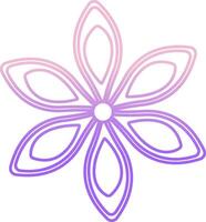 A flower with purple and pink lines on it vector