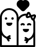 A couple of ghosts hugging each other vector