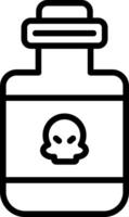 A bottle with a skull in it vector