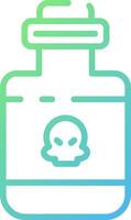 A bottle with a skull on it vector
