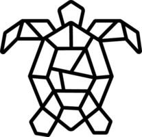 A turtle made out of geometric shapes vector