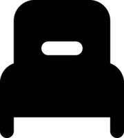 A black and white silhouette of a bed vector