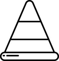 A traffic cone icon on a white background vector