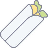A white paper bag with a bunch of vegetables vector