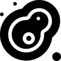 A black and white logo with a circle and a dot vector